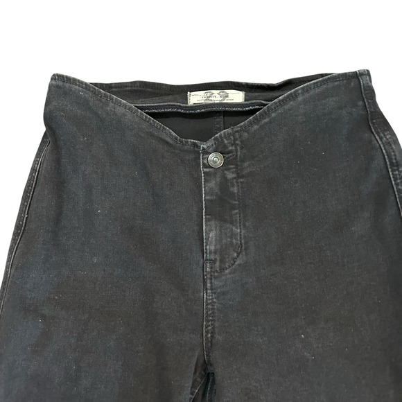 Free People We the Free Isla Slim Straight Jeans Black Size 29 Bootcut Pull On - Picture 5 of 11